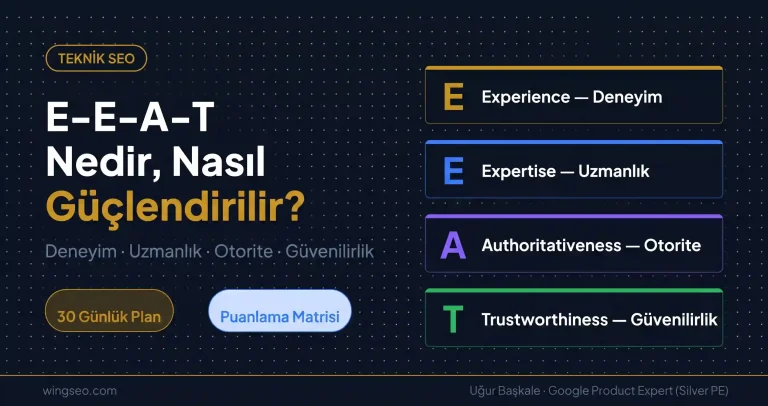 E-E-A-T nedir nasıl güçlendirilir deneyim uzmanlık otorite güvenilirlik rehberi